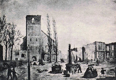 Oude markt na de brand